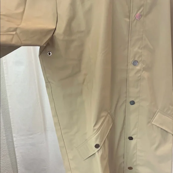 Rains Lightweight Waterproof Trench Style Raincoat in color Sand. NWT - Picture 7 of 14